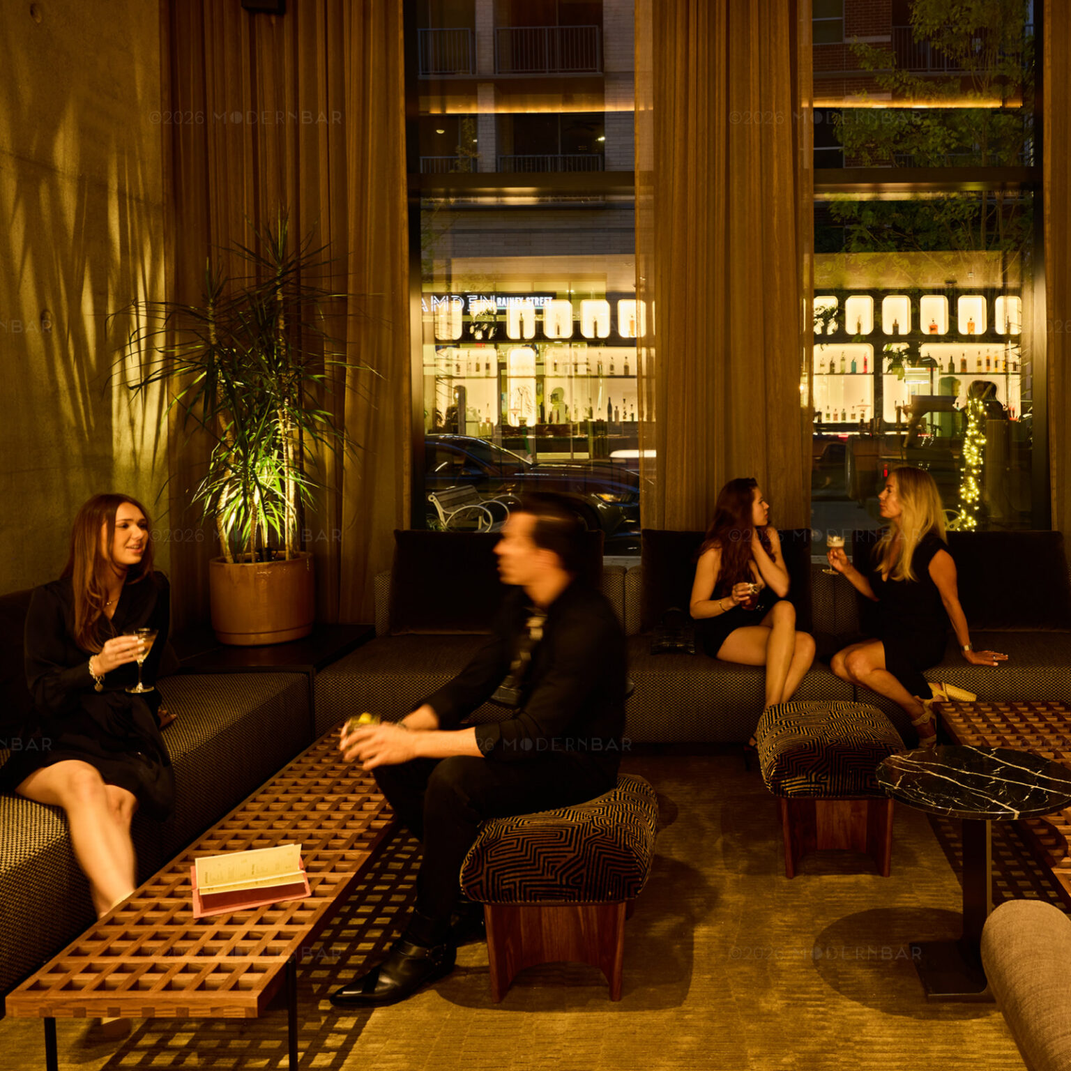 Modern Bar Austin interior design and seating area